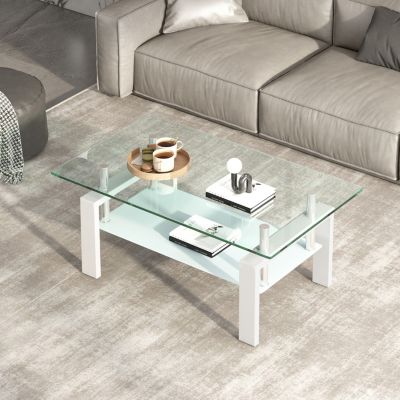 Streamdale Clear Glass Coffee Table