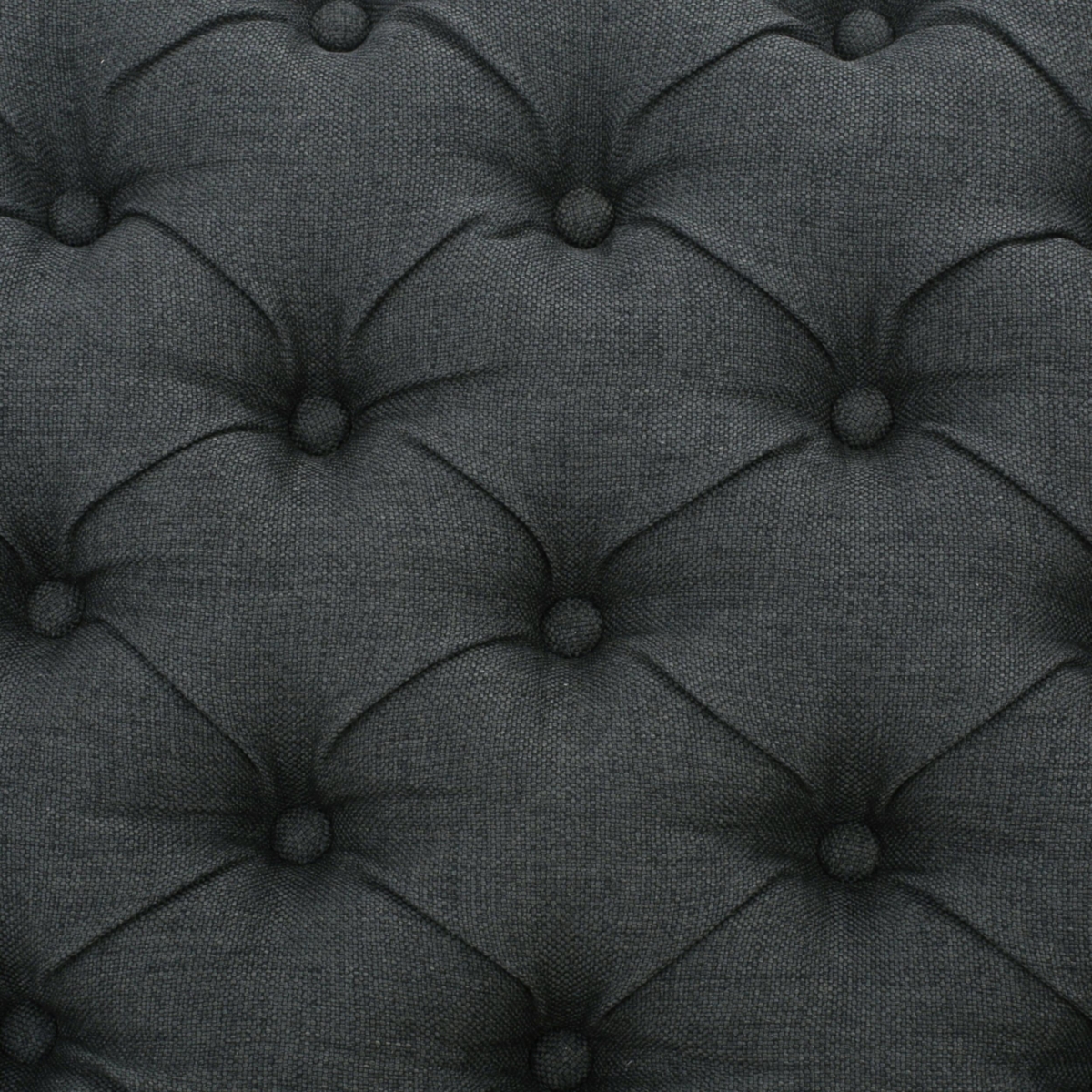 Stylish Dark Grey Storage Ottoman with Tufted Top