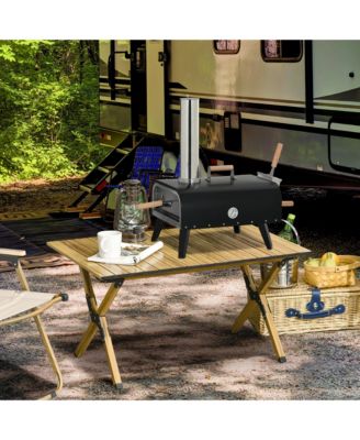 Outdoor Pizza Oven with Stone, 12" Wood Fi Pizza Maker