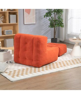 Bean bag and ottoman set for adults and kids