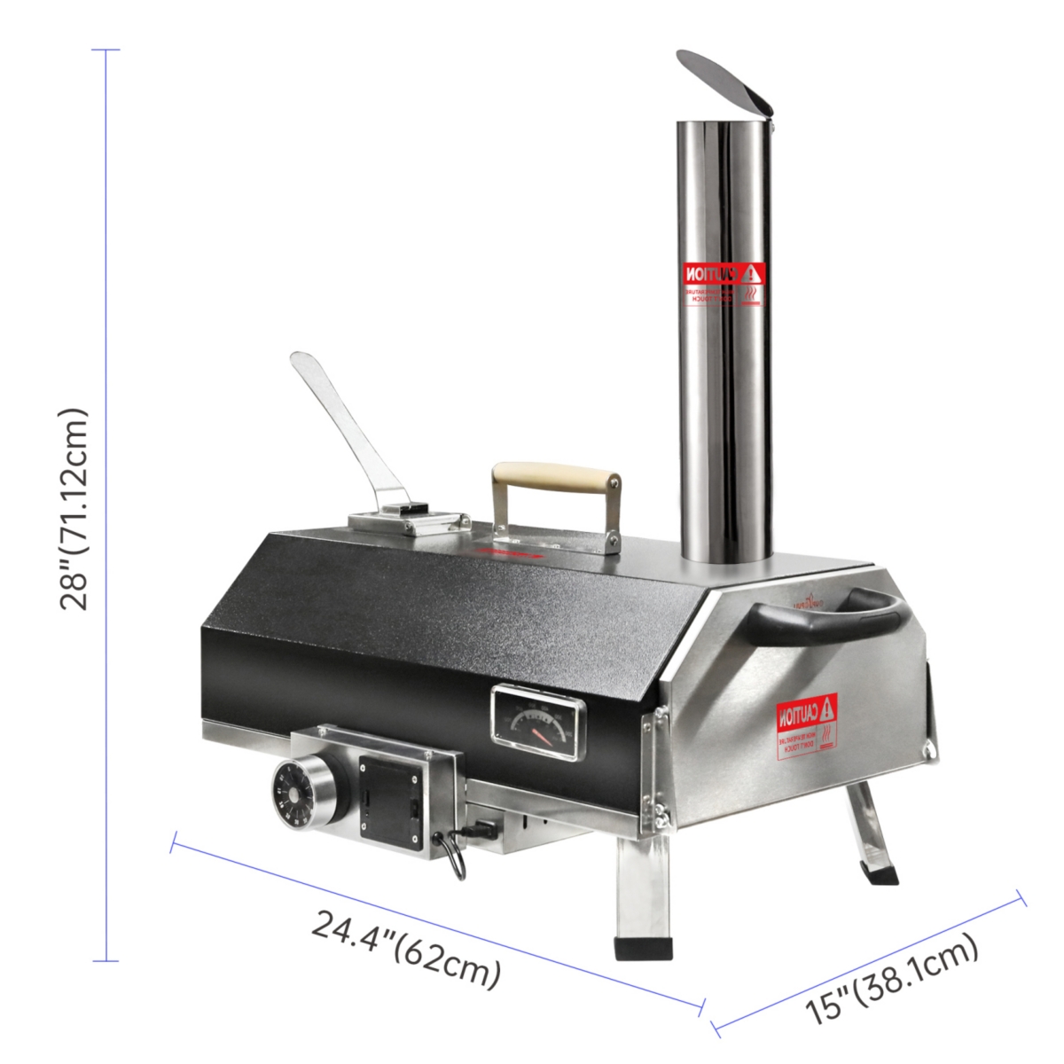 Streamdale Furniture Portable Wood Fired Pizza Oven Perfect for Outdoor Cooking