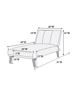 Streamdale Polyfiber Adjustable Chaise Couch