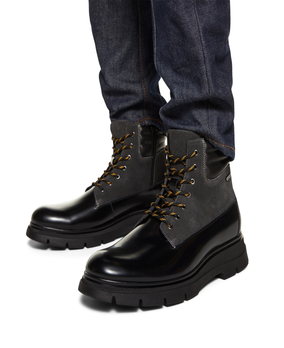 Shop Aldo Men's Mayfair Leather Lace Up Boots In Charcoal