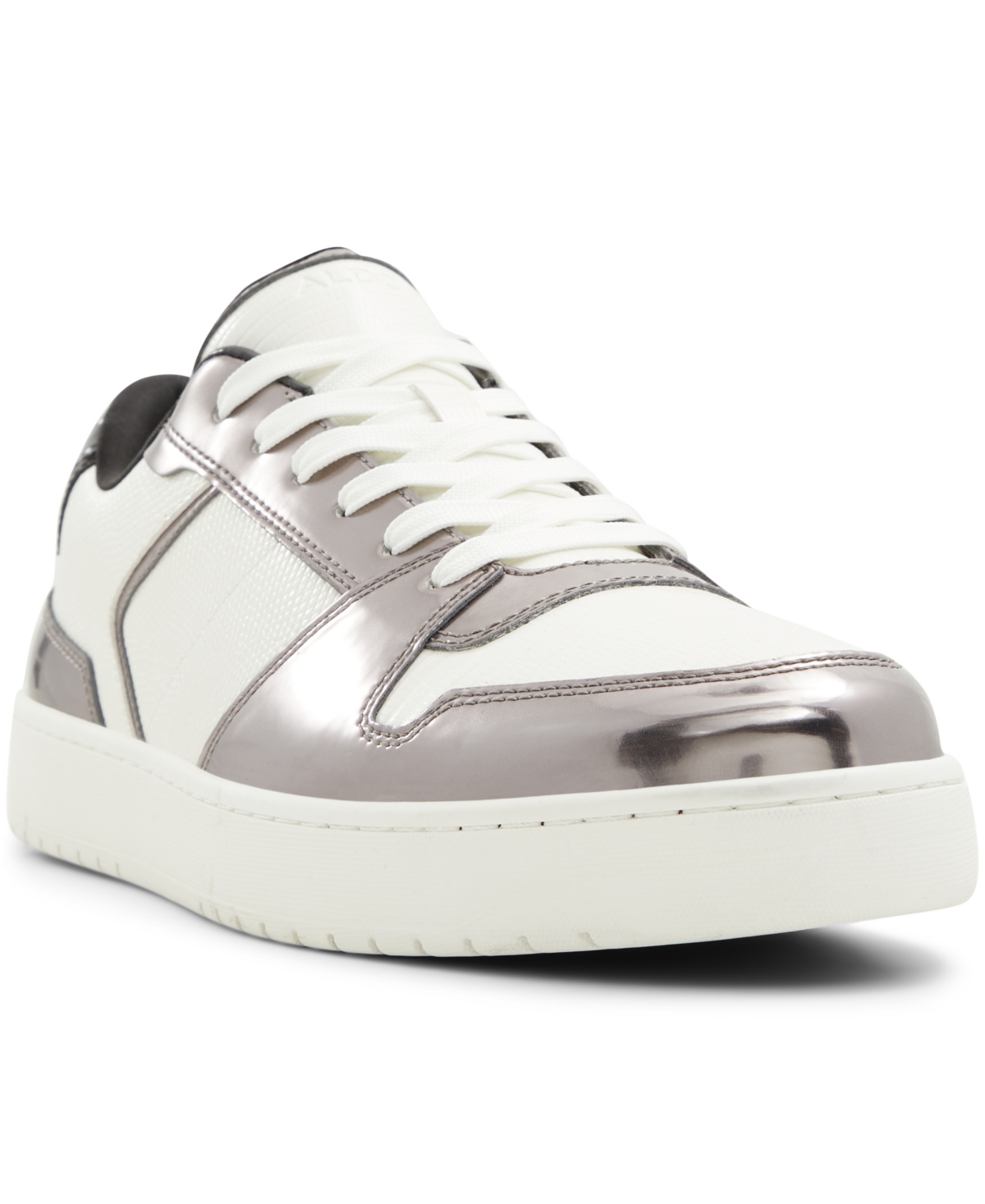 Shop Aldo Men's Zethan Synthetic Low Top Sneaker In Silver