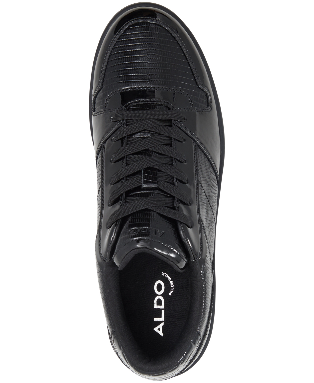 Shop Aldo Men's Zethan Synthetic Low Top Sneaker In Black