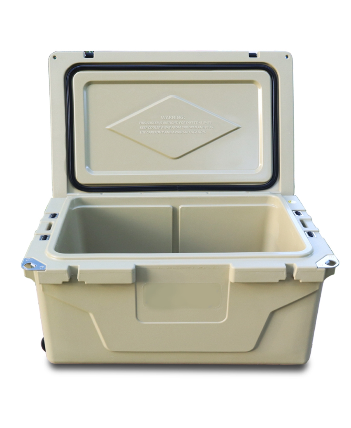 Streamdale Furniture Khaki Color Ice Cooler Box 65Qt Camping Ice Chest Beer Box Outdoor Fishing Cooler