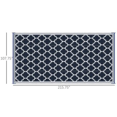 Outdoor Rug, 9' x 18' Plastic Rug, &