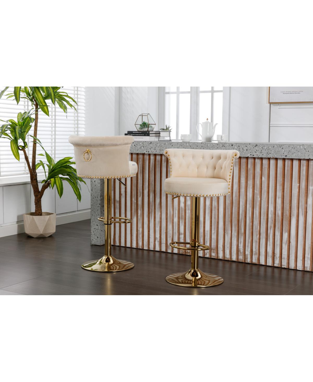 Streamdale Adjustable Swivel Bar Stools Set for Kitchen