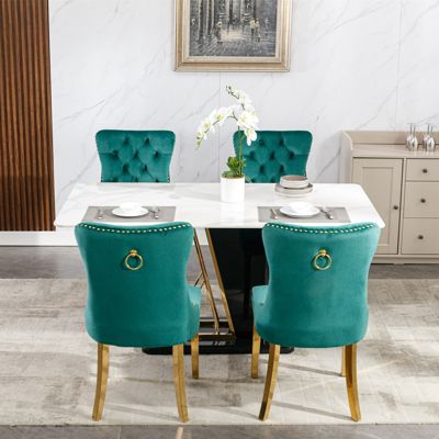 Set of 2  Velvet  Contemporary  Dining Chairs