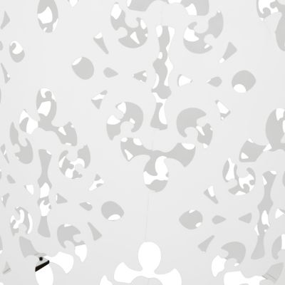 Streamdale Airy Modern Side Table with Iron Cut Floral Design