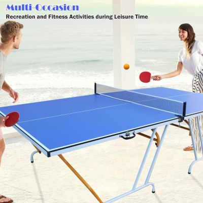 Streamdale Midsize Foldable Table Tennis Table with Paddles and Balls