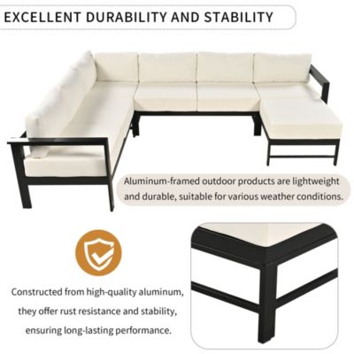 Streamdale Premium Aluminum Outdoor Sofa Set for Ultimate Comfort and Durability