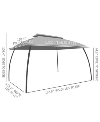 Spacious Outdoor Gazebo with Mesh Netting for Group Activities and Protection