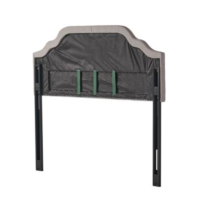 Contemporary Upholstered Button Tufted Headboard with Nailhead Accents