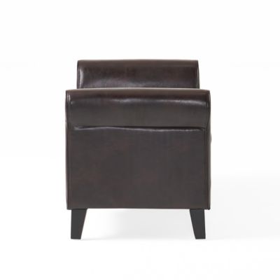 Streamdale Contemporary Diamond Tufted Storage Ottoman with Rolled Arms