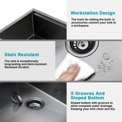 Workstation 32 L X 19 W Undermount Kitchen Sink With Accessories