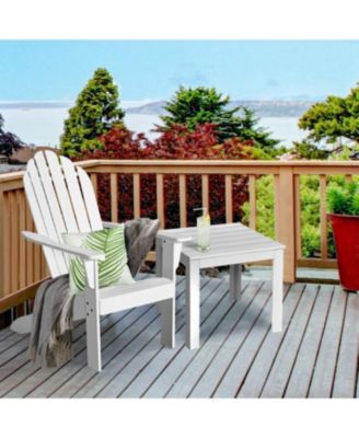 Acacia Wood Outdoor Adirondack Chair with Ergonomic Design