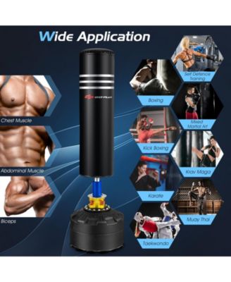 70 Inch Freestanding Punching Boxing Bag with 12 Suction Cup Base
