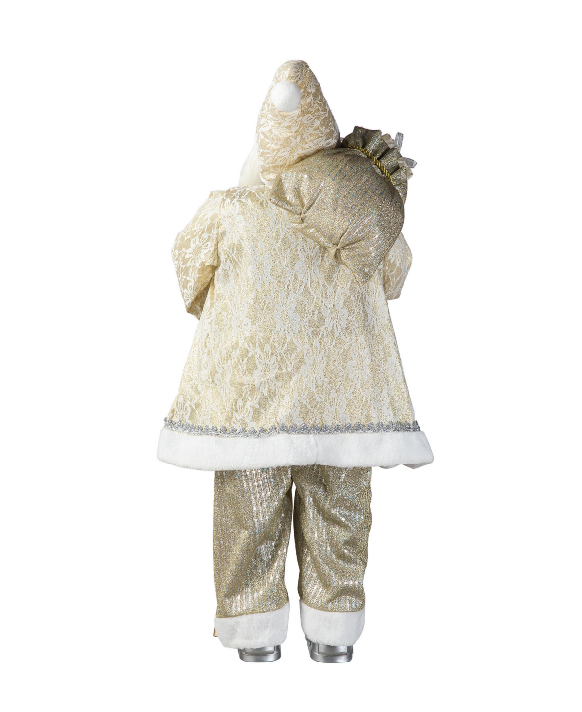 Glitzhome 35 H Oversized Christmas Elegant Santa Figurine In Multi