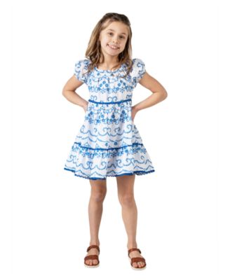 Rare Editions Toddler & Little Girls Embroidered Eyelet Dress - Macy's