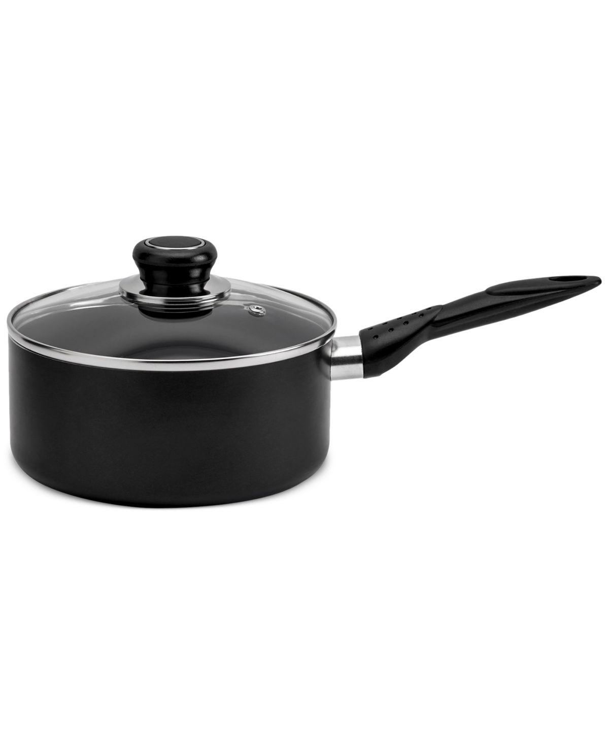 Basic Essentials 7-pc. Nonstick Aluminum Cookware Set In Black