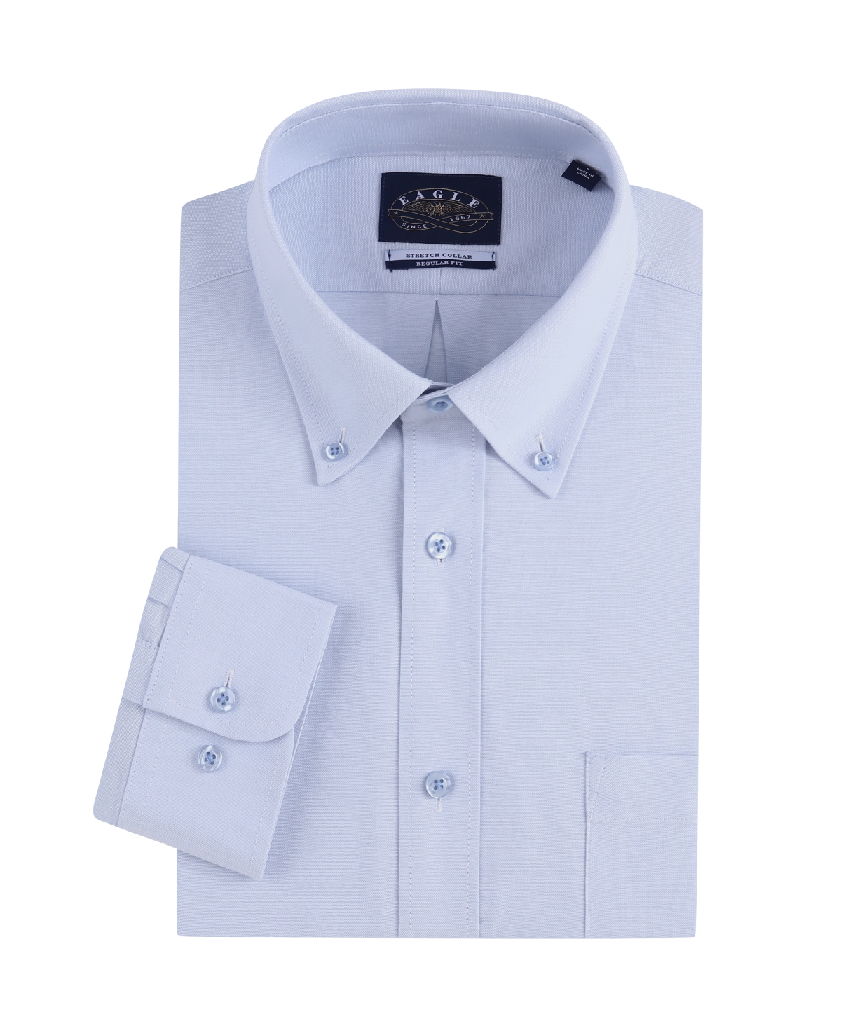 Men's Stretch Neck Pinpoint Oxford Shirt - Grey