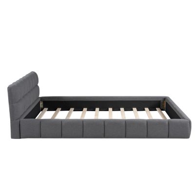 Queen Fabric Upholstered Platform Bed