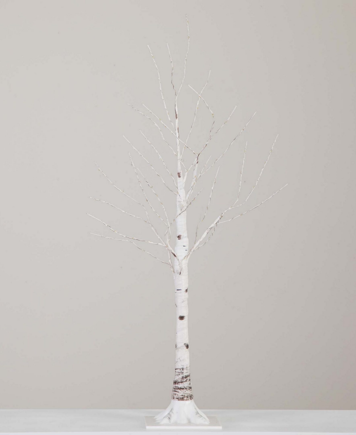 Nearly Natural 3ft. Pre-Lit ArtificialBirch Tree with 120 WarmLed Lights - White