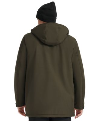 Men's Performance Hooded, Faux Sherpa-Lined Peacoat Jacket
