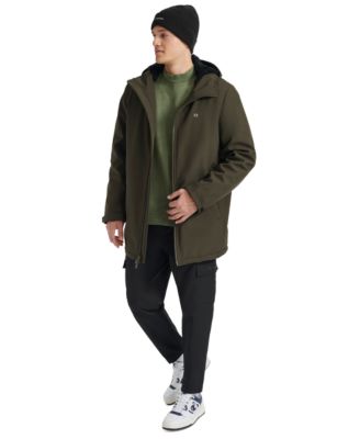 Men's Performance Hooded, Faux Sherpa-Lined Peacoat Jacket