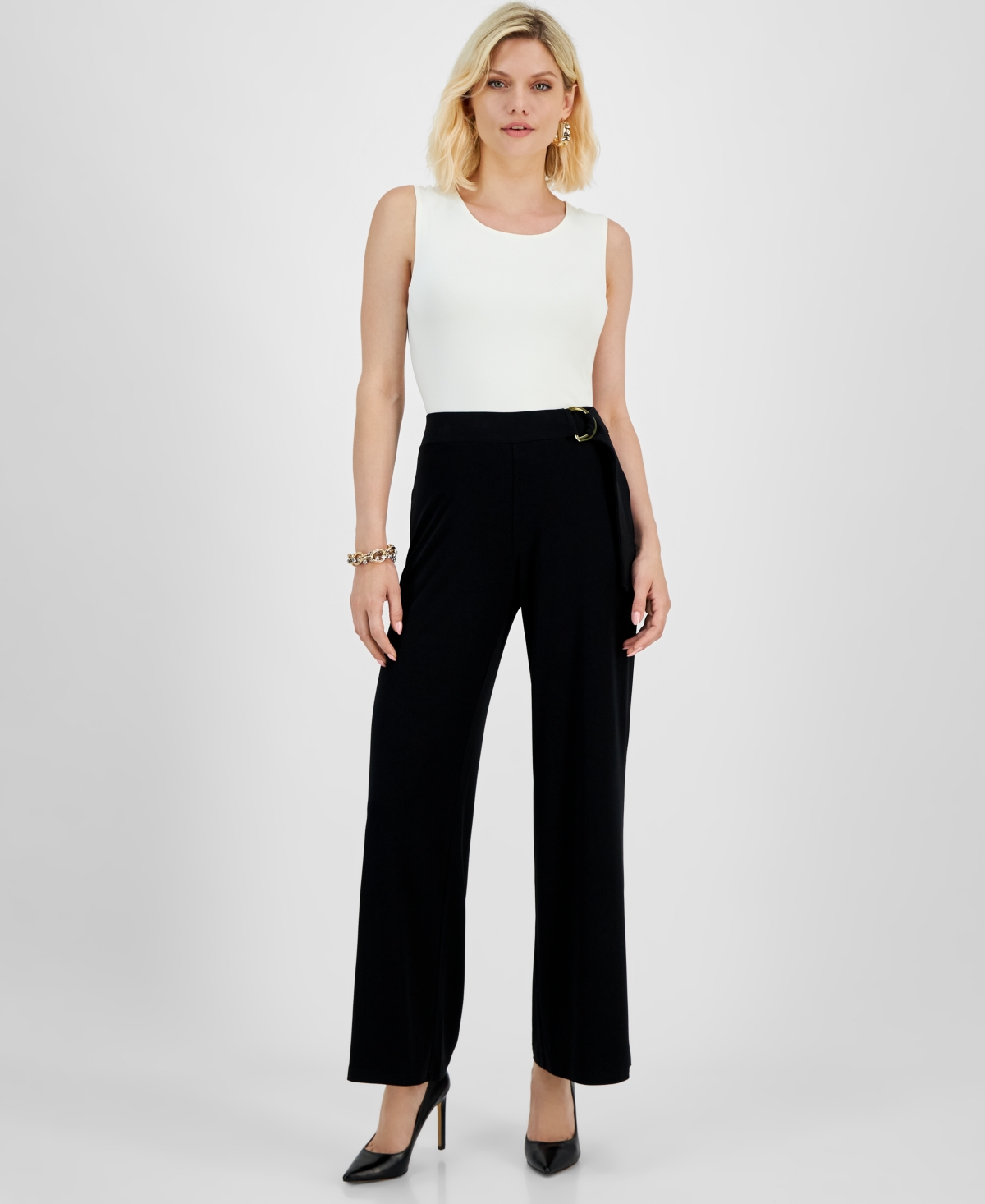 Inc International Concepts Pull-on Flare-leg Pants, Regular & Petite Sizes, Created For Macy's In Deep Black