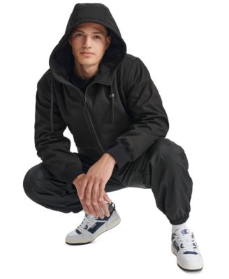 Men's Sport Shell Hooded Zipper Jacket 
