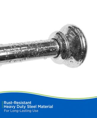 Twist Fit™ No Tools Decorative Shower Curtain Rod, 42-72"