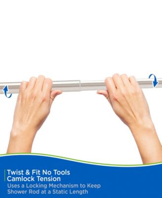 Twist Fit™ No Tools Shower Curtain Rod, 42-72"