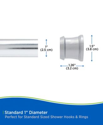 Twist Fit™ No Tools Shower Curtain Rod, 42-72"