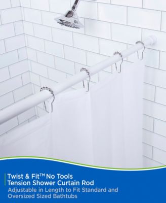 Twist Fit™ No Tools Shower Curtain Rod, 42-72"