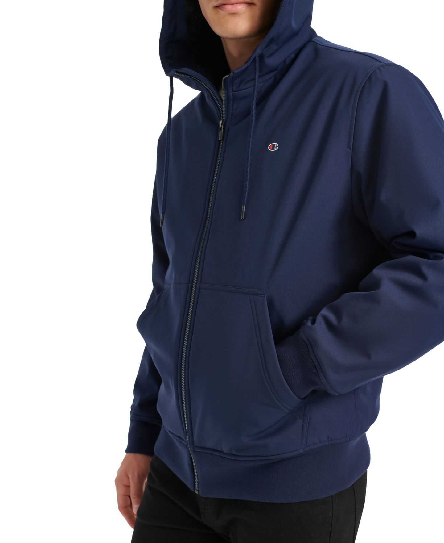 Мужская куртка Champion Sport Shell Hooded Zipper, цвет: Peacoat — фото 4
