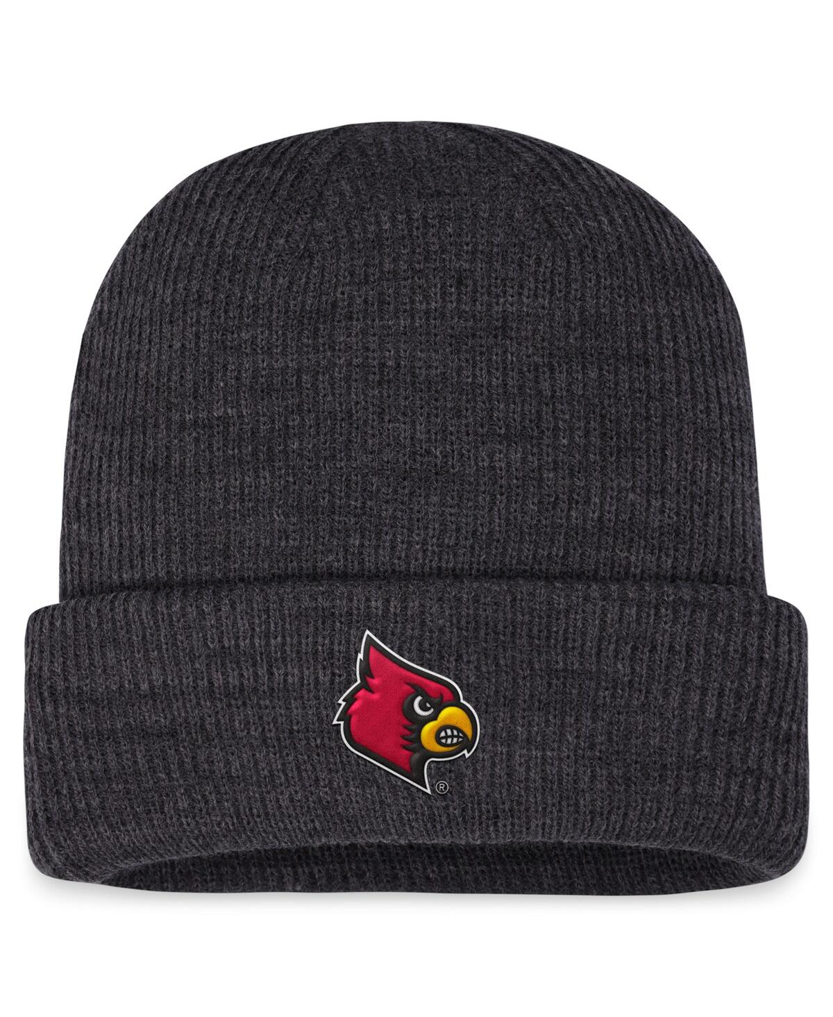 Men's Charcoal Louisville Cardinals Sheer Cuffed Knit Hat - Charcoal