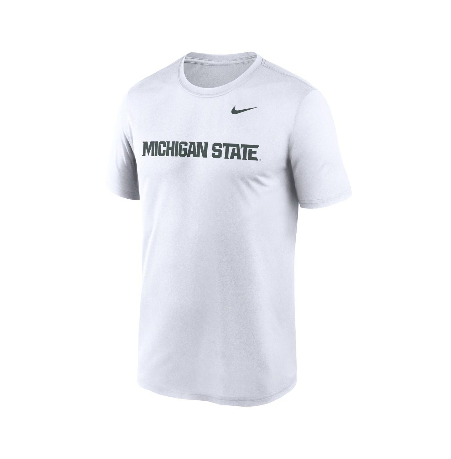 Мужская футболка Nike White Michigan State Spartans Primetime Legend Wordmark — фото 3