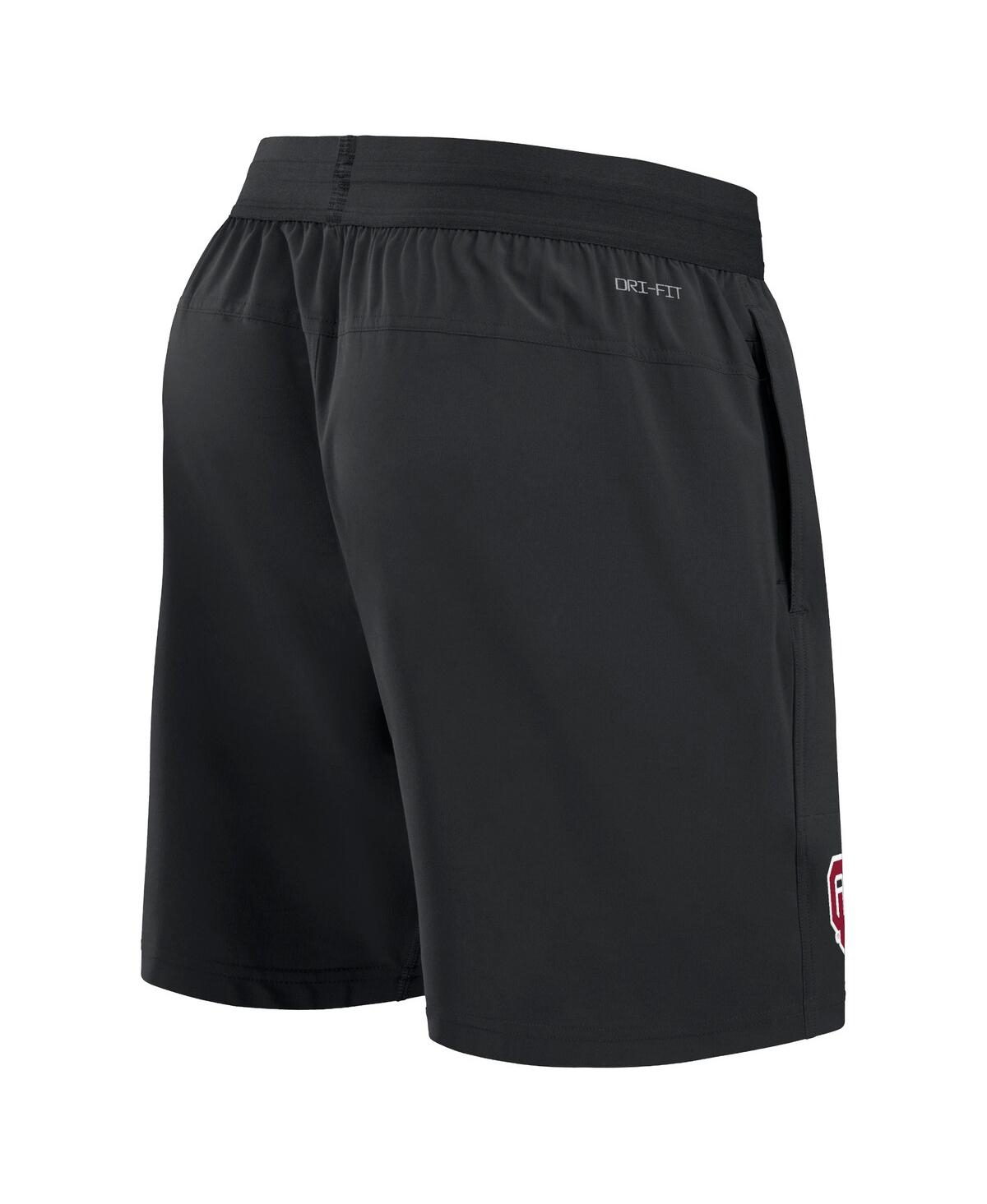 JORDAN MEN'S BLACK OKLAHOMA SOONERS 2024 SIDELINE PERFORMANCE SHORTS 