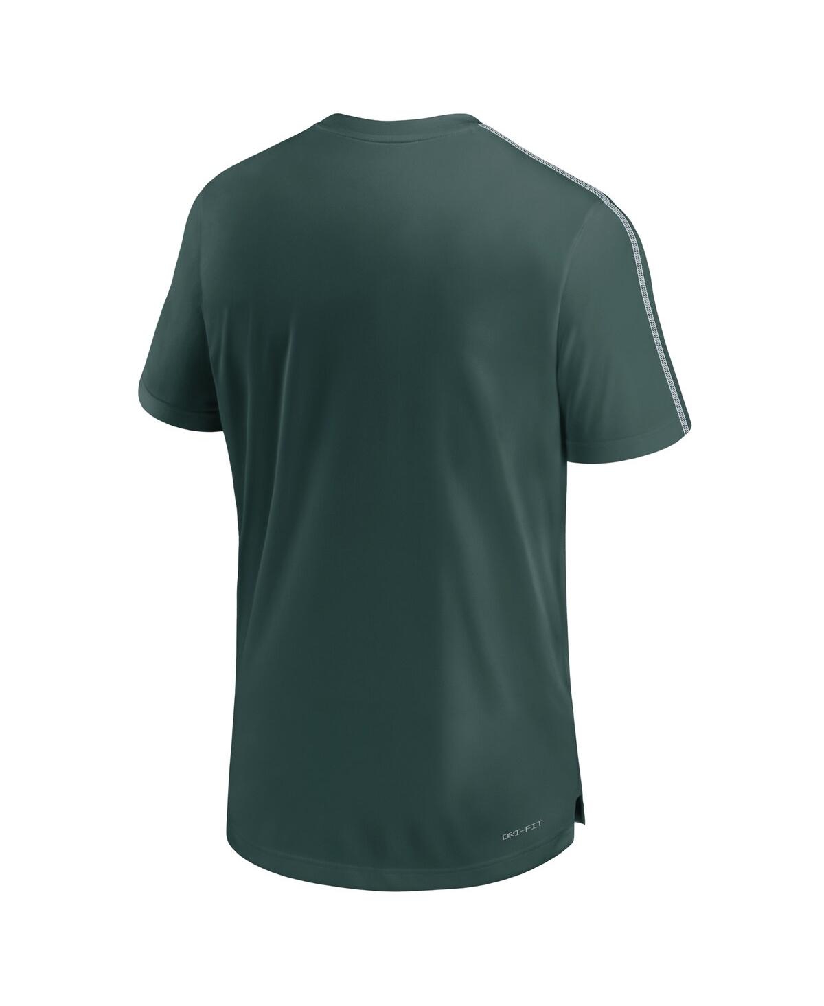 Nike Men's Anthracite Michigan State Spartans 2024 Sideline Coach Performance T-shirt In Anthracite
