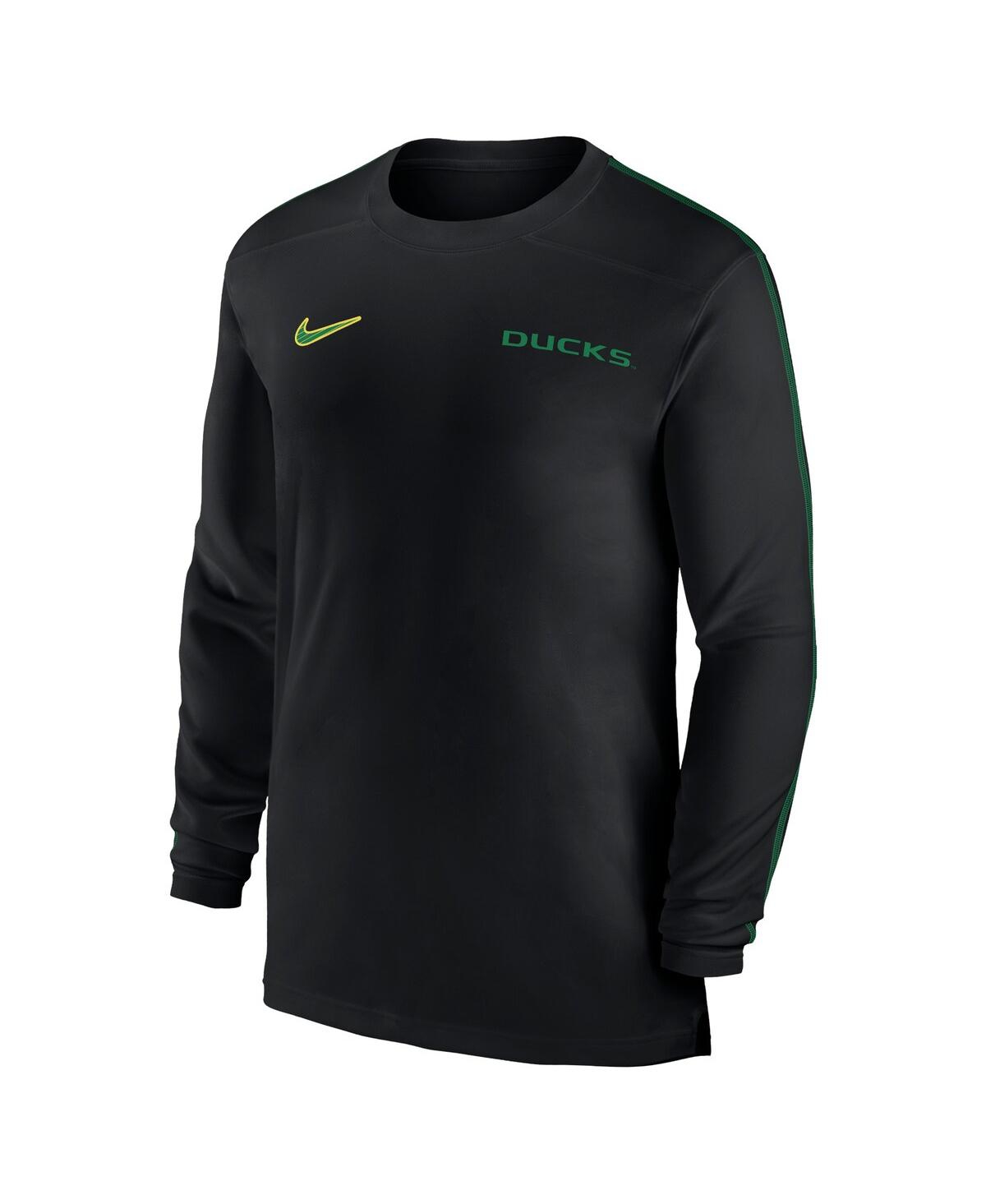 NIKE MEN'S OREGON DUCKS 2024 SIDELINE COACH UV PERFORMANCE LONG SLEEVE T-SHIRT 
