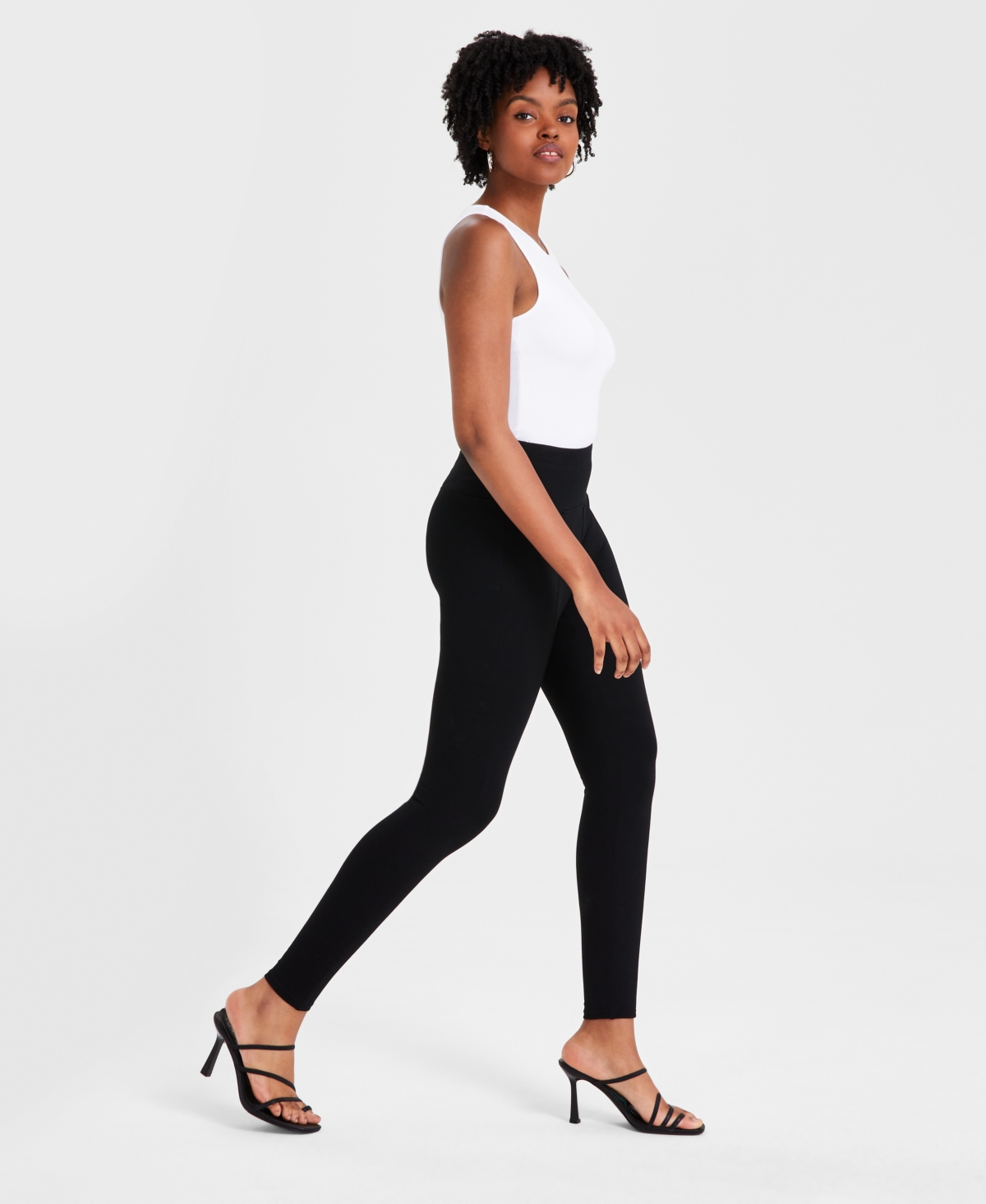 Bar Iii Women's High-Waist Seamed Ponte-Knit Leggings, Created for Macy's