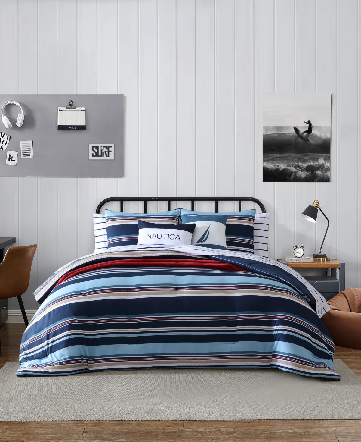Nautica Colton Lightweight Comforter Bedding Set In Captain's Blue