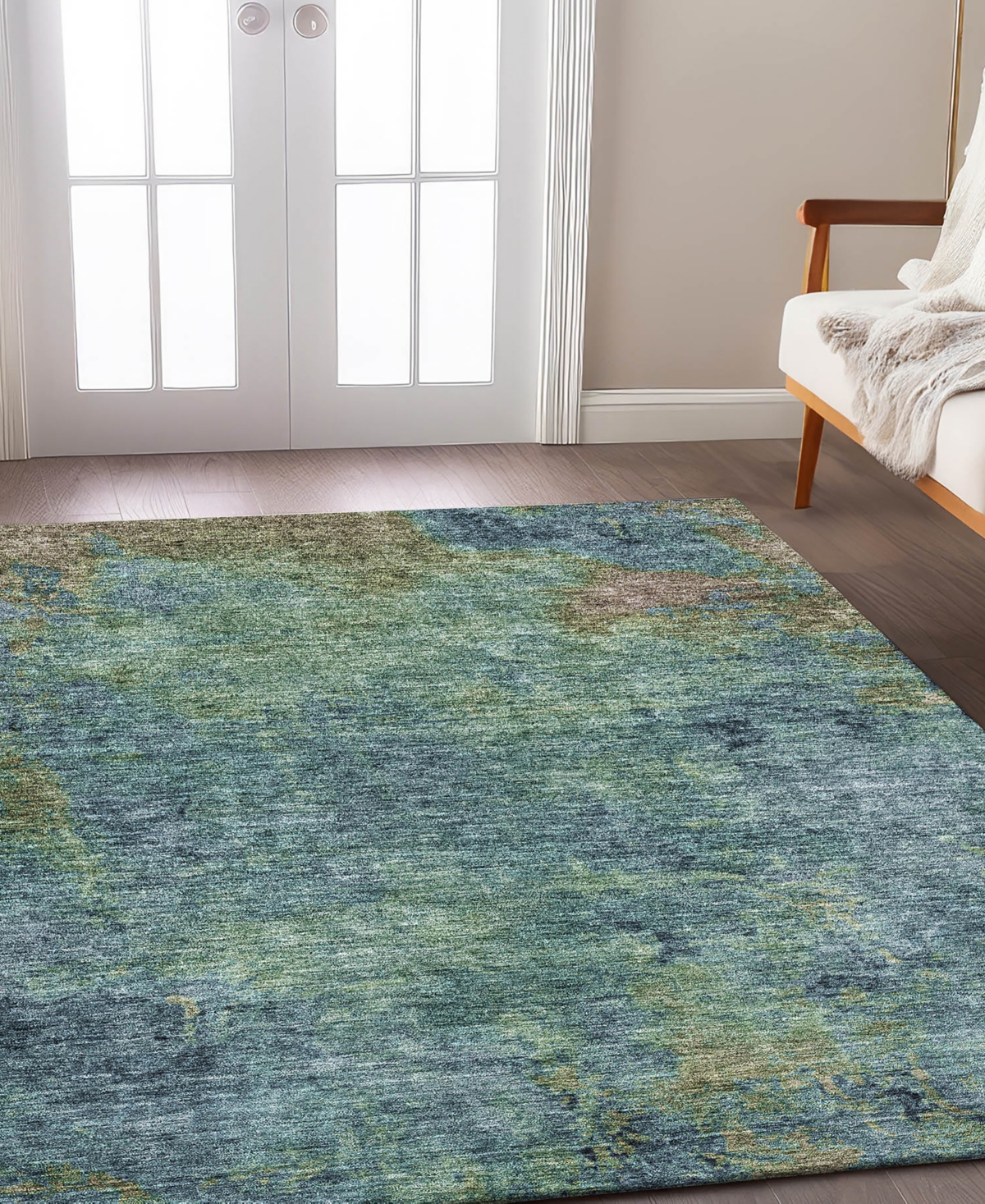 Dalyn Trevi Washable Tv9 10'x14' Area Rug In Blue