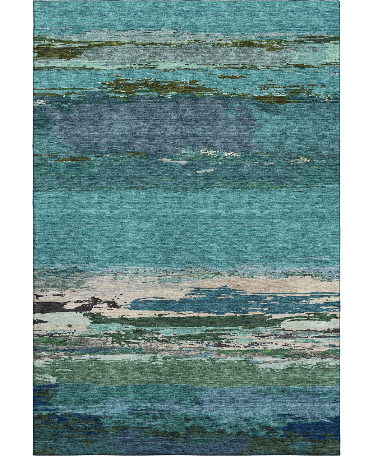 Dalyn Trevi Washable Tv8 8'x10' Area Rug In Teal