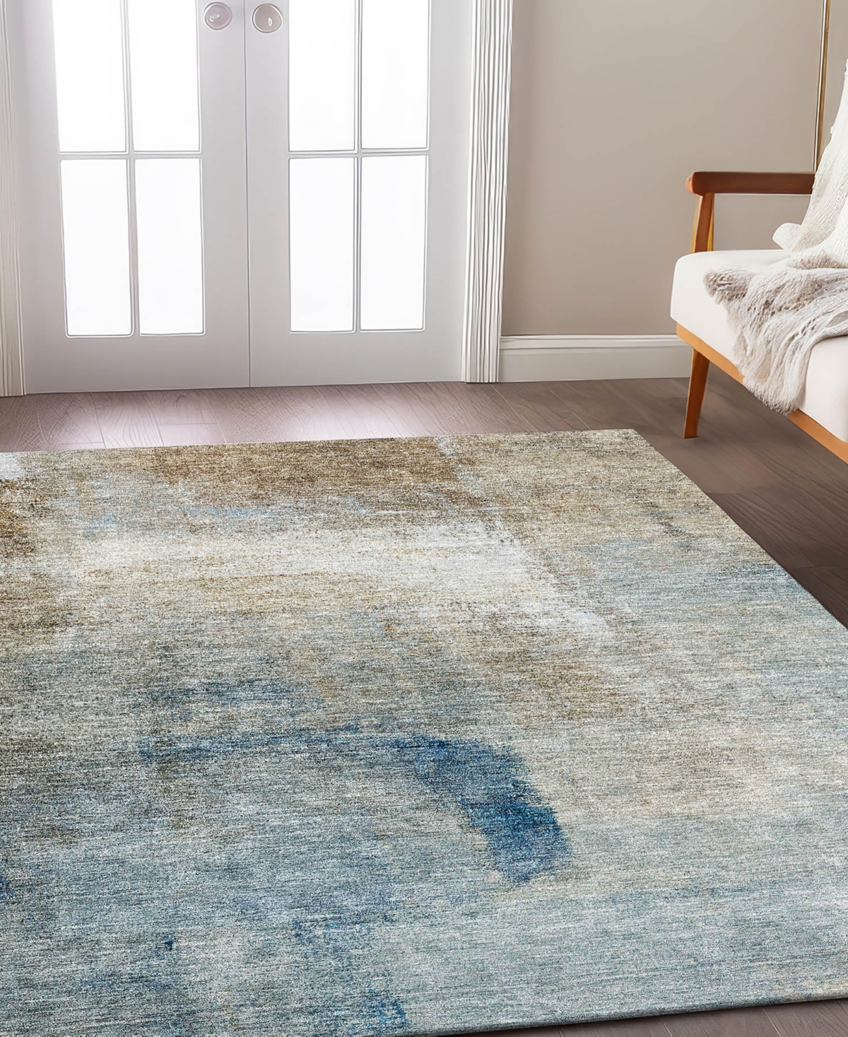Dalyn Trevi Washable Tv5 8'x10' Area Rug In Taupe