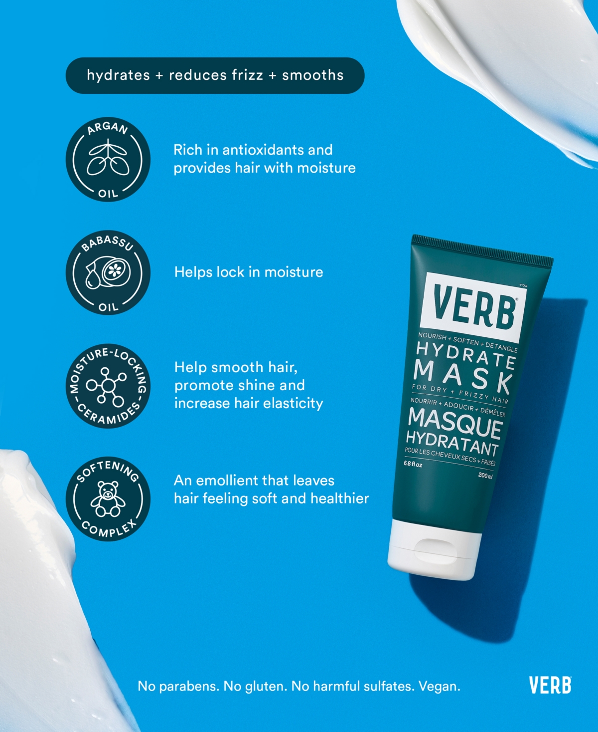 Verb Hydrate Mask, 6.8 Oz. In No Color