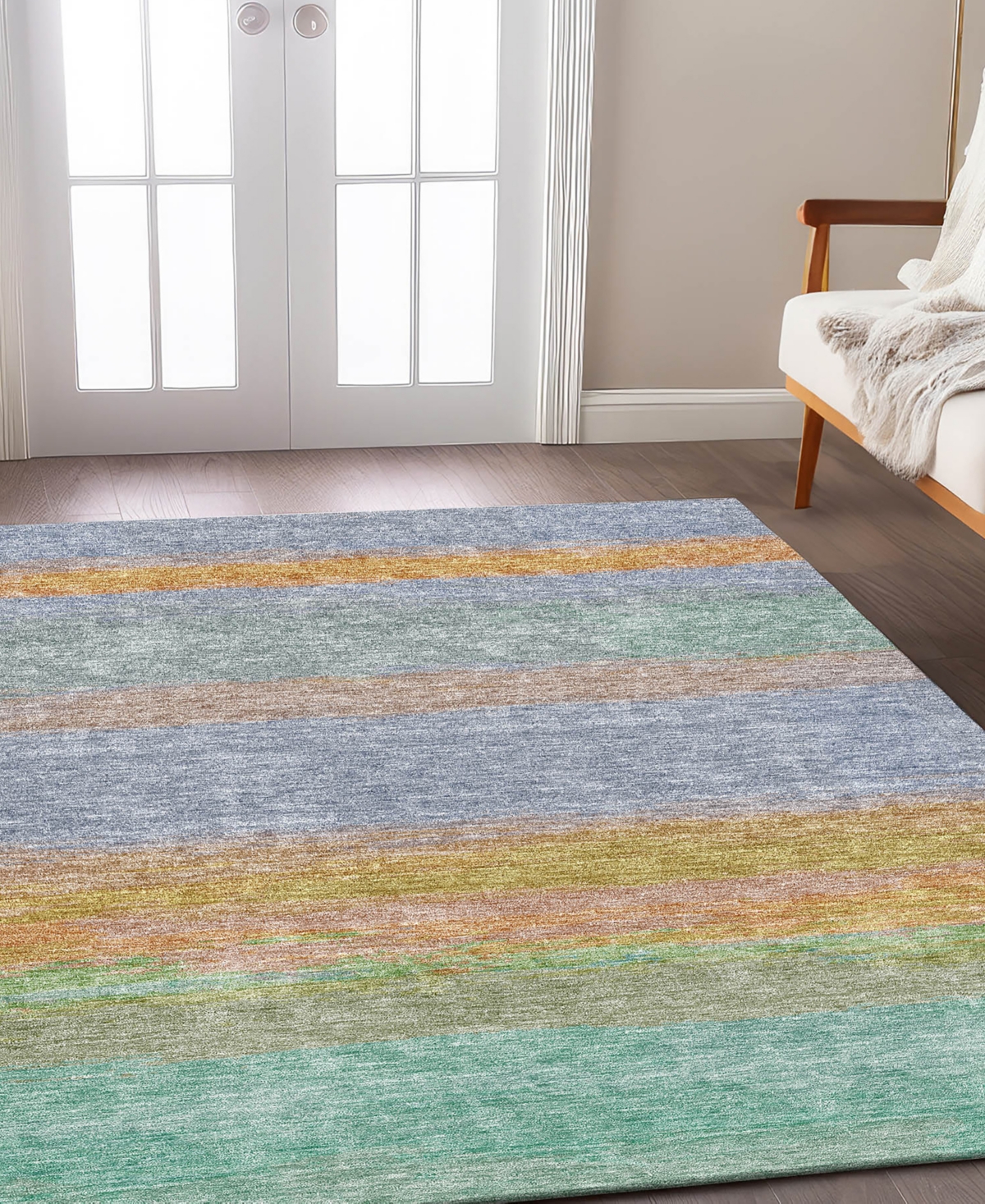 Dalyn Trevi Washable Tv2 3'x5' Area Rug In Lavender