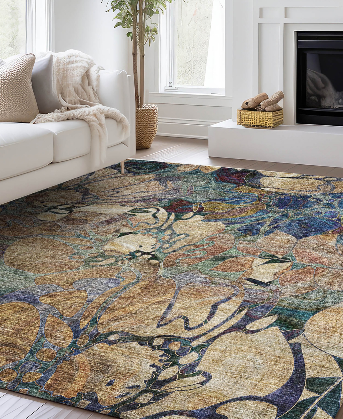 Dalyn Trevi Washable Tv17 8'x10' Area Rug In Beige